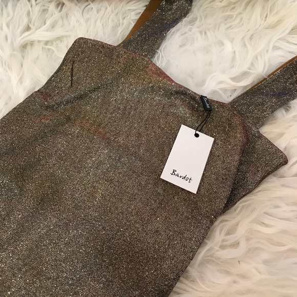 Bardot Womens Mimi Glitter Sheath Party Dress - Picture 4 of 8